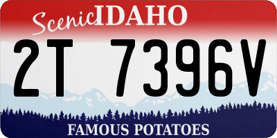 ID license plate 2T7396V