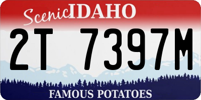 ID license plate 2T7397M