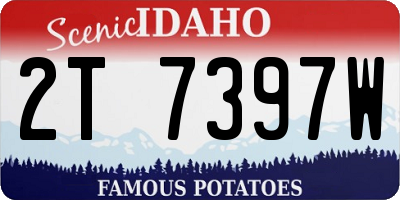 ID license plate 2T7397W