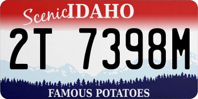 ID license plate 2T7398M