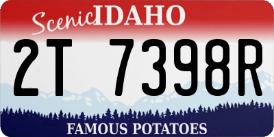 ID license plate 2T7398R