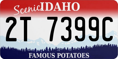 ID license plate 2T7399C