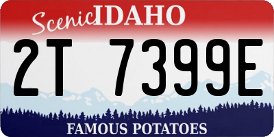ID license plate 2T7399E