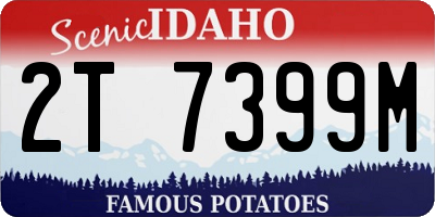 ID license plate 2T7399M