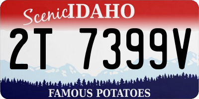 ID license plate 2T7399V