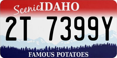 ID license plate 2T7399Y