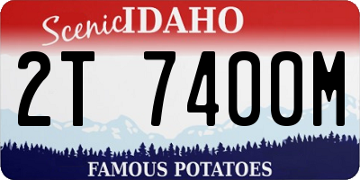 ID license plate 2T7400M