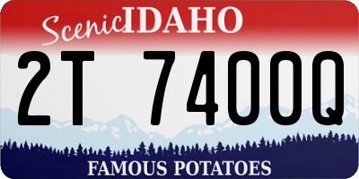 ID license plate 2T7400Q