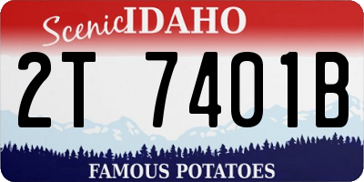 ID license plate 2T7401B