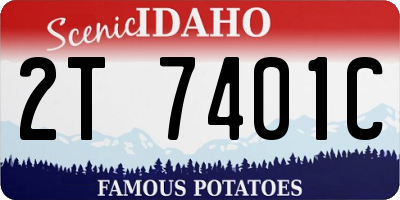 ID license plate 2T7401C