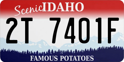 ID license plate 2T7401F