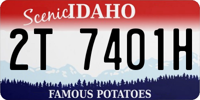 ID license plate 2T7401H