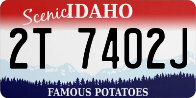 ID license plate 2T7402J