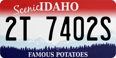 ID license plate 2T7402S