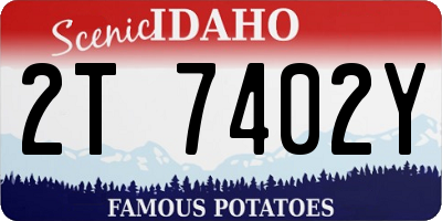 ID license plate 2T7402Y