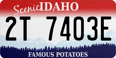 ID license plate 2T7403E