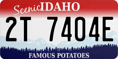 ID license plate 2T7404E