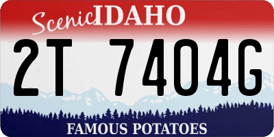 ID license plate 2T7404G