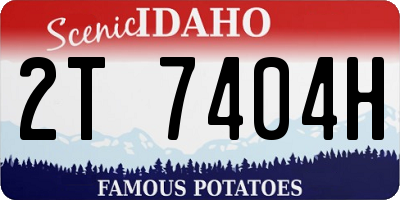 ID license plate 2T7404H