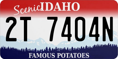 ID license plate 2T7404N