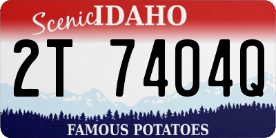 ID license plate 2T7404Q