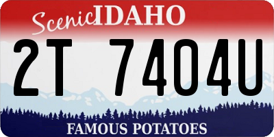ID license plate 2T7404U