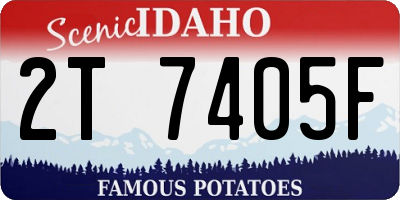 ID license plate 2T7405F
