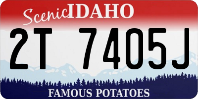 ID license plate 2T7405J