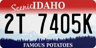 ID license plate 2T7405K