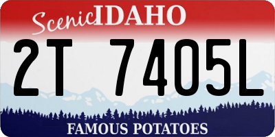 ID license plate 2T7405L
