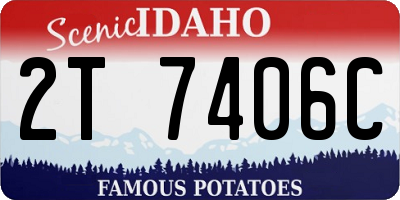 ID license plate 2T7406C