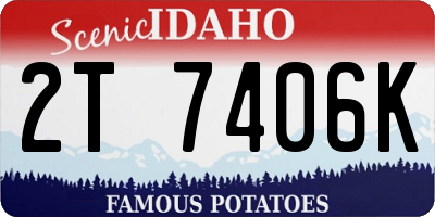 ID license plate 2T7406K