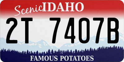 ID license plate 2T7407B
