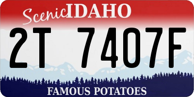 ID license plate 2T7407F