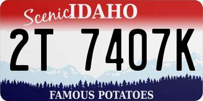ID license plate 2T7407K