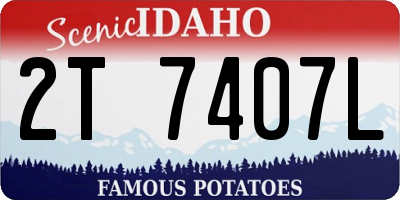ID license plate 2T7407L