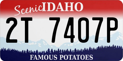 ID license plate 2T7407P
