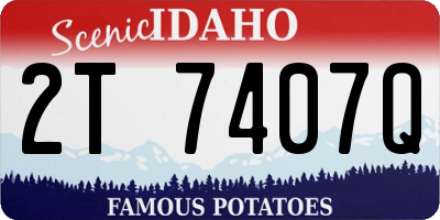 ID license plate 2T7407Q