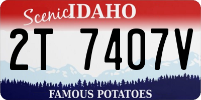 ID license plate 2T7407V