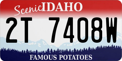 ID license plate 2T7408W