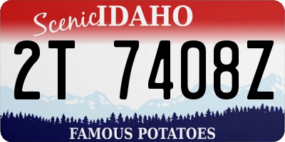 ID license plate 2T7408Z