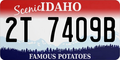 ID license plate 2T7409B