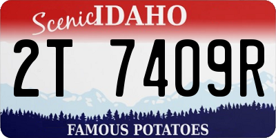 ID license plate 2T7409R
