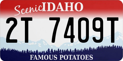 ID license plate 2T7409T