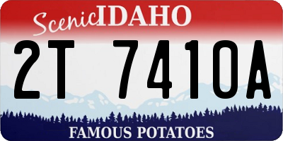 ID license plate 2T7410A