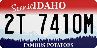 ID license plate 2T7410M