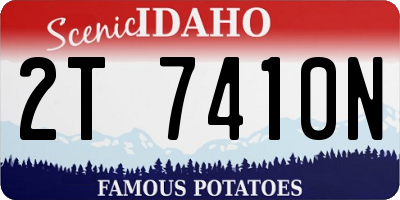 ID license plate 2T7410N