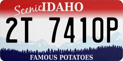 ID license plate 2T7410P