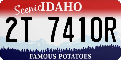 ID license plate 2T7410R
