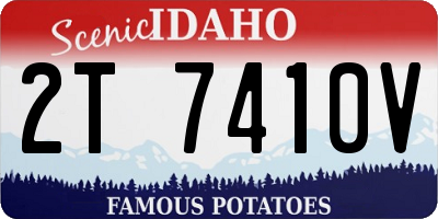 ID license plate 2T7410V